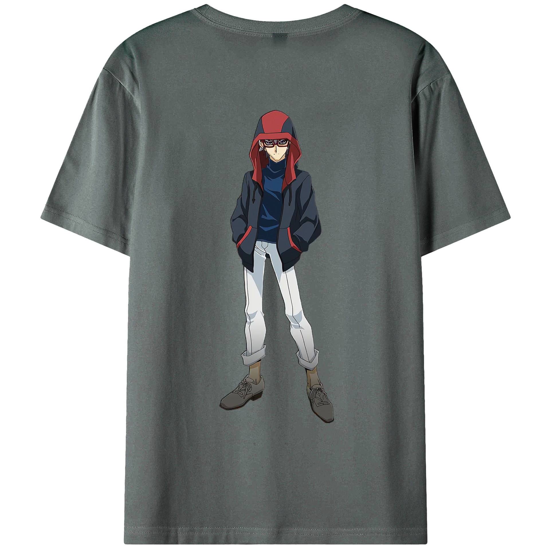 （画像用） 遊☆戯☆王 Yu-Gi-Oh! 綿100％ メンズ半袖Tシャツ（バックプリント） 通気性